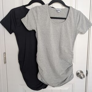 Gray & Black Maternity Shirts
